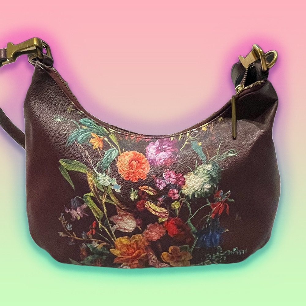 Elliott Luca Burgundy Floral Shoulder Bag